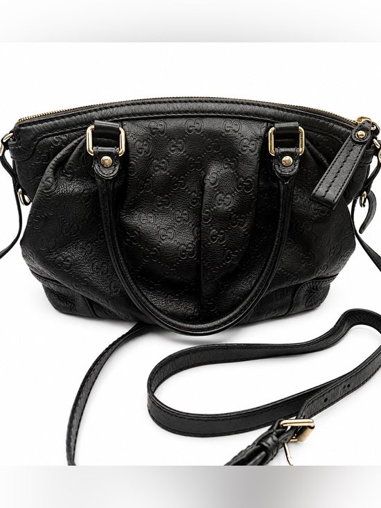 Gucci Handbags - Gucci Black Guccissima Leather Medium Sukey 2-way Satchel Bag